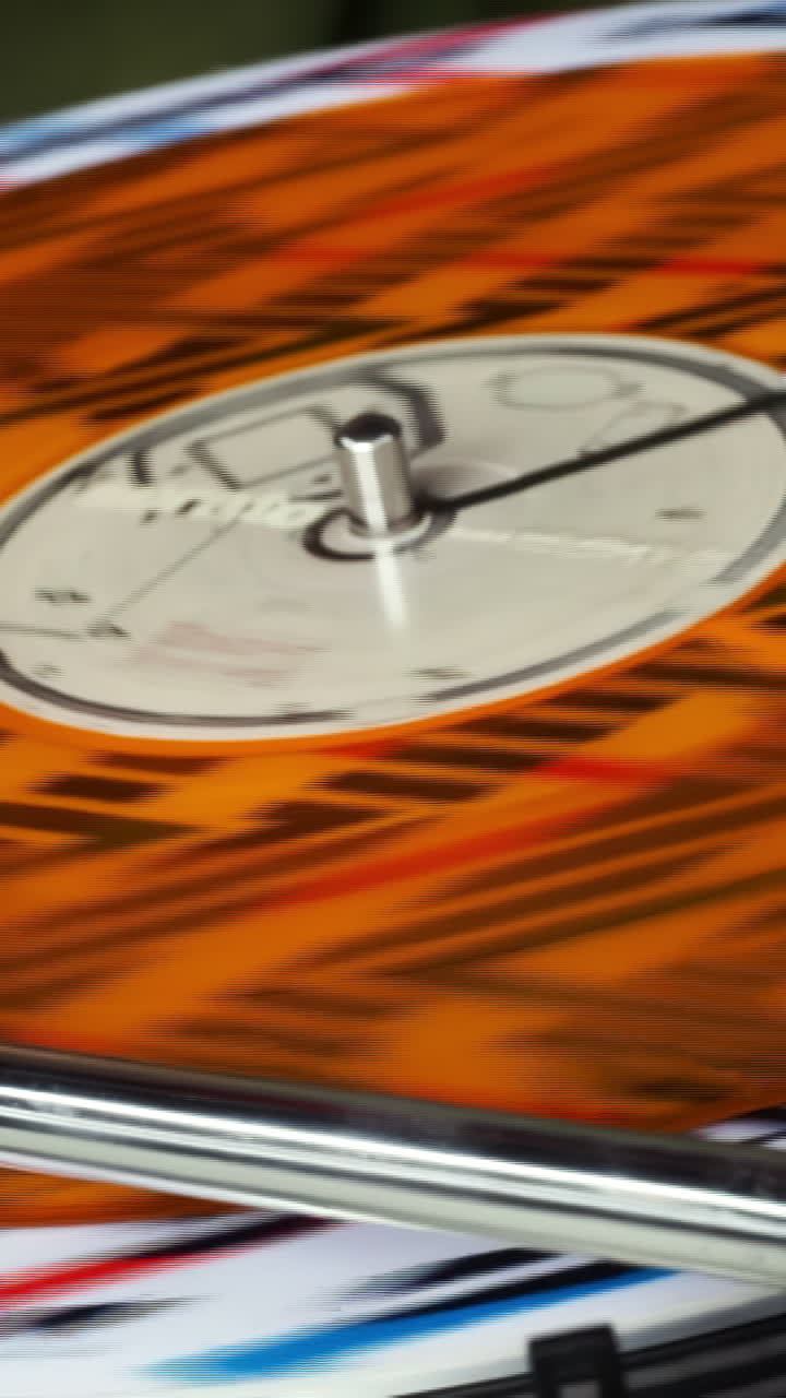 Spinning Vinyl Record on a Turntable
