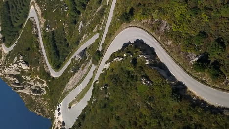 curvy road through cap canaille cliffs, french coast mediterranean sea