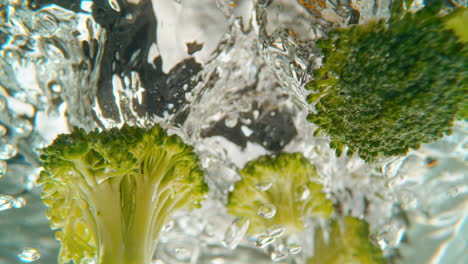 broccoli steaming in water