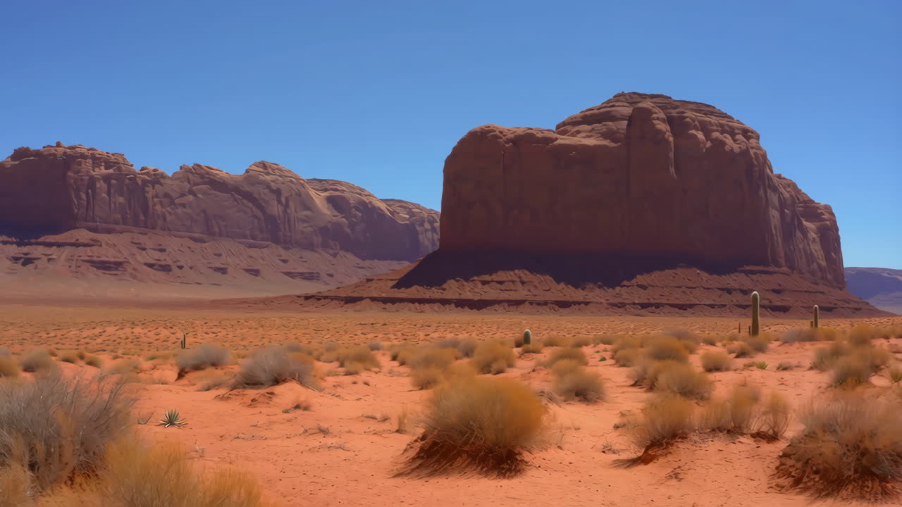 Vast Desert Landscape of Monument Valley with Majestic Rock Formations