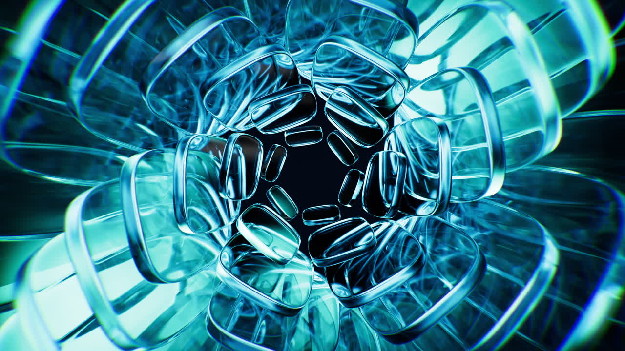 Abstract glass fragment flower background, 3d rendering.