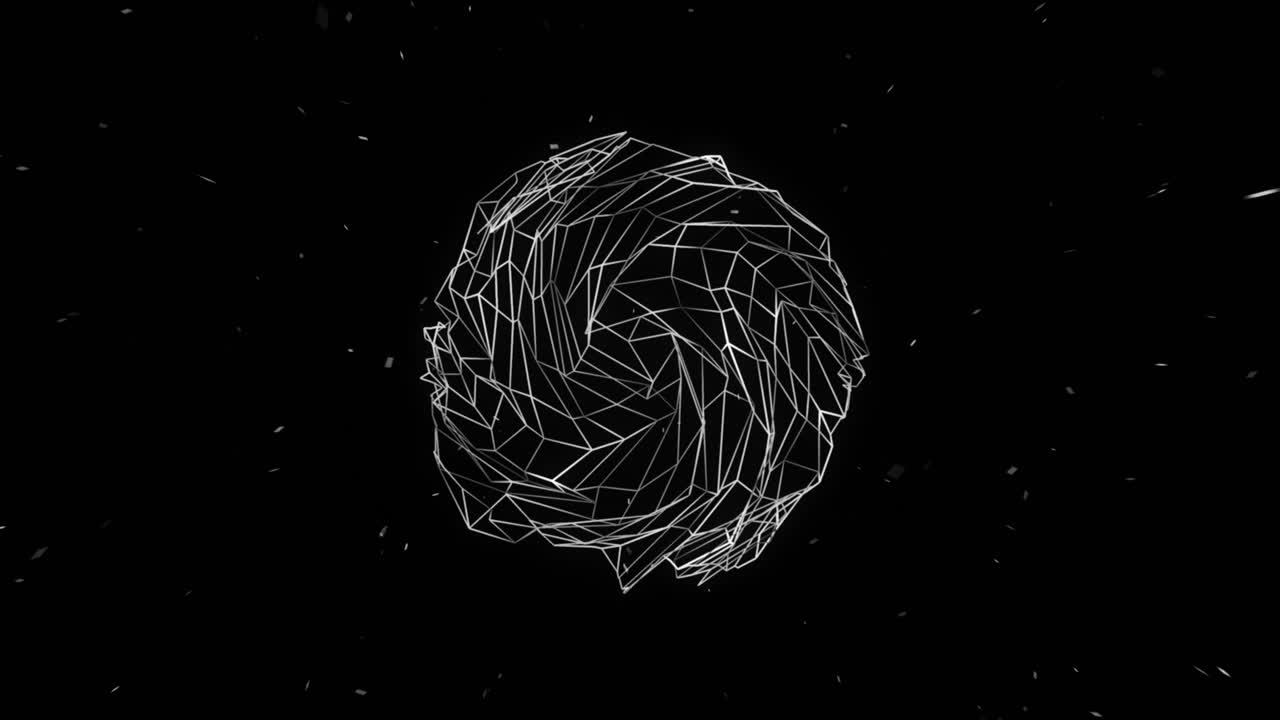 esfera de marco de alambre abstracta en el espacio