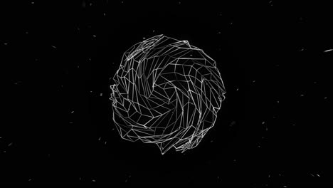 esfera de marco de alambre abstracta en el espacio
