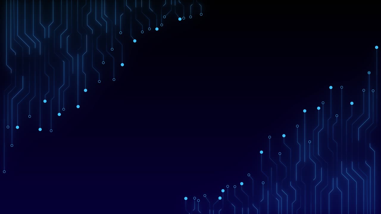 Digital data moving on circuit board cpu high tech artificial intelligence ai data mining processing