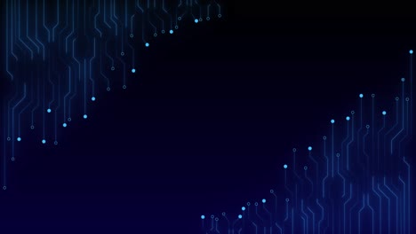 digital data moving on circuit board cpu high tech artificial intelligence ai data mining processing