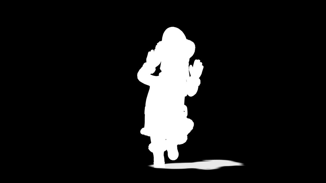 산타클로스 댄스 - 크리스마스와 새해의 개념 - 알파 채널과 함께 - 원활한 루프