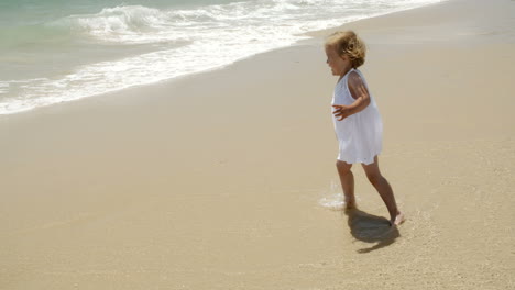 little cute girl on the beach