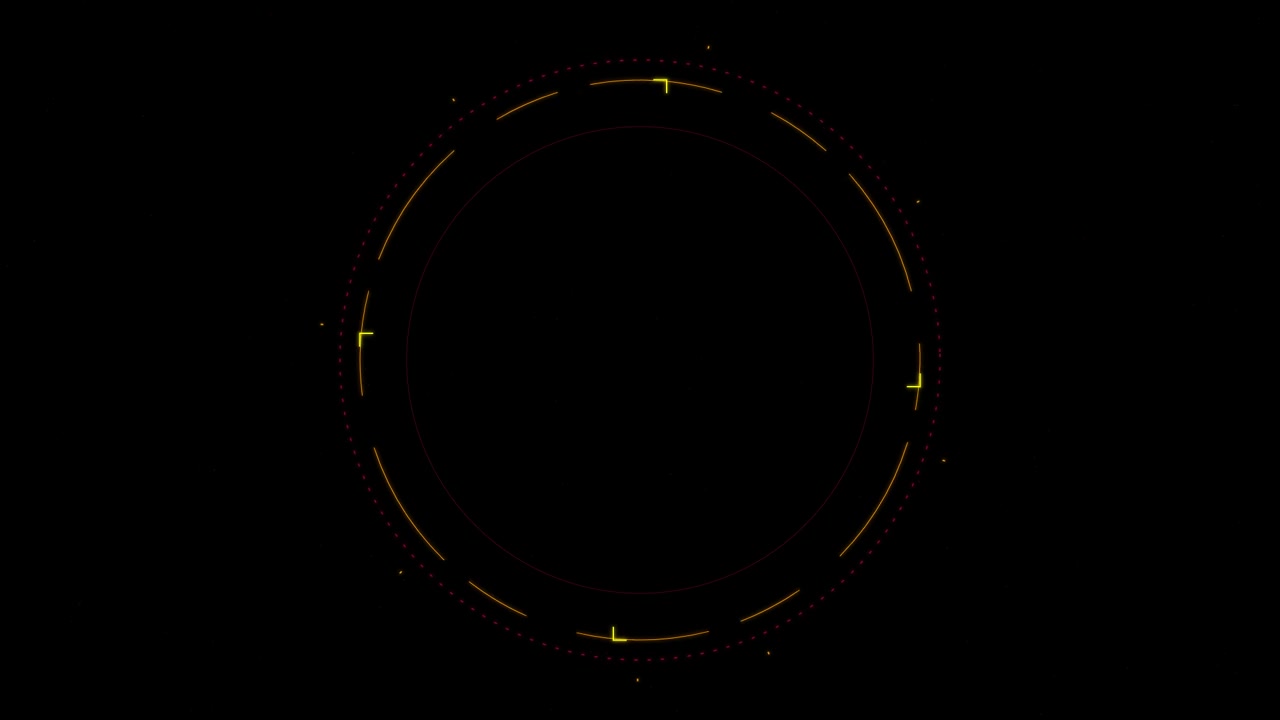Abstract Digital HUD Circular Interface Animation
