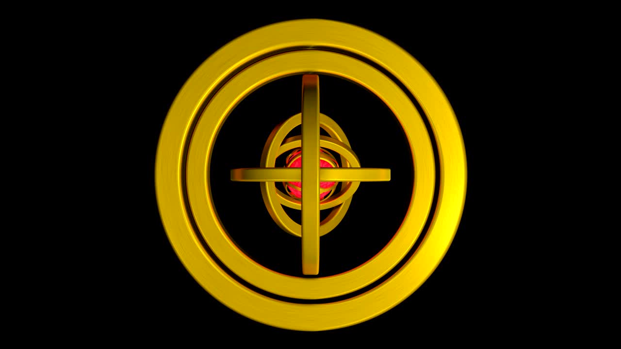 알파 채널을 가진 추상적인 영구 운동 기계의 3d 애니메이션