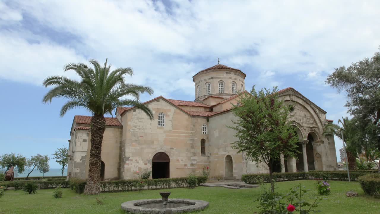 turquía trabzon hagia sophia iglesia 4k tiempo de lapso.