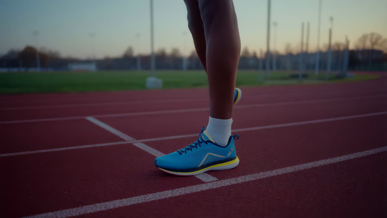 Athlete on a running track