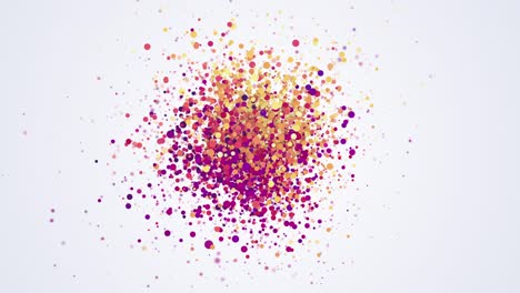 abstract bright colorful particles for logo reveal. swirl and turbulence multicolored dots