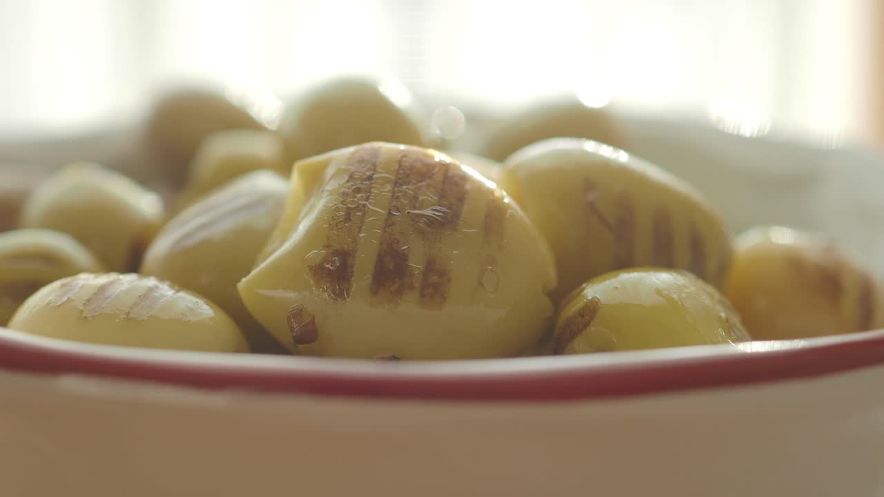 Bowl of Grilled Garlic