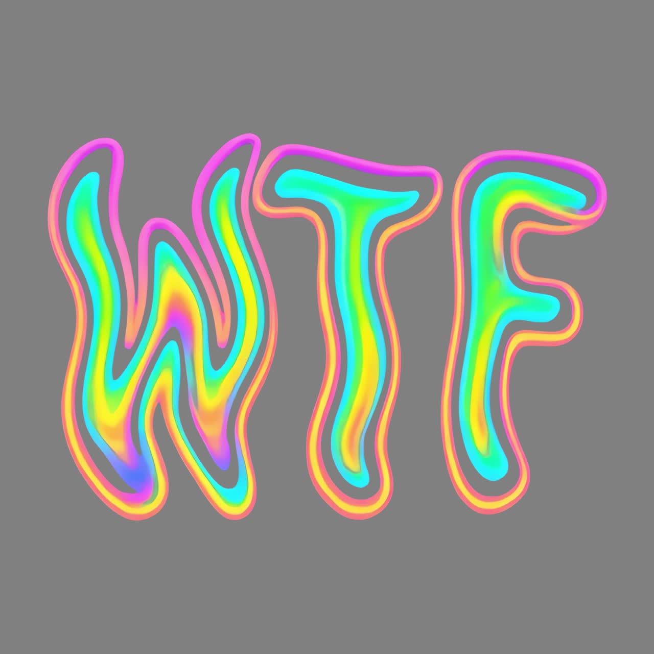 Farverig, abstrakt typografi designanimation, transparent 4K-video, green screen