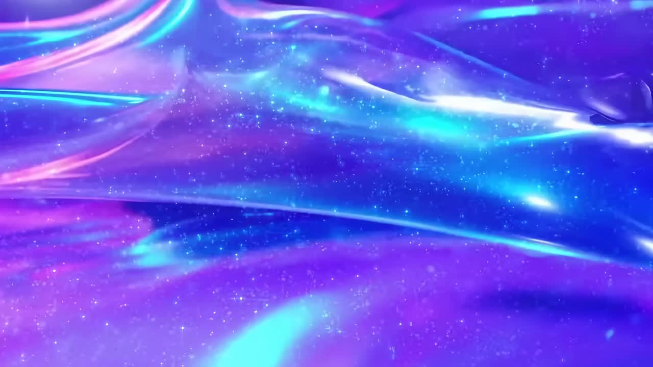 Abstrakt video med en nærbillede engel af flydende lilla væske, der skaber en futuristisk stemning