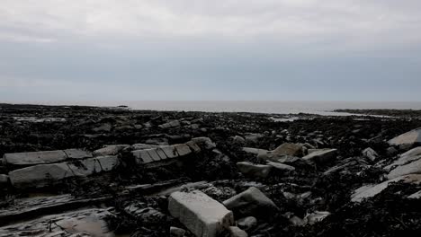 Coastal-video-of-beach-at-East-Quantoxhead,-somerset