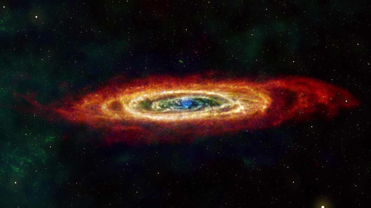 volando hacia una galaxia en el espacio profundo