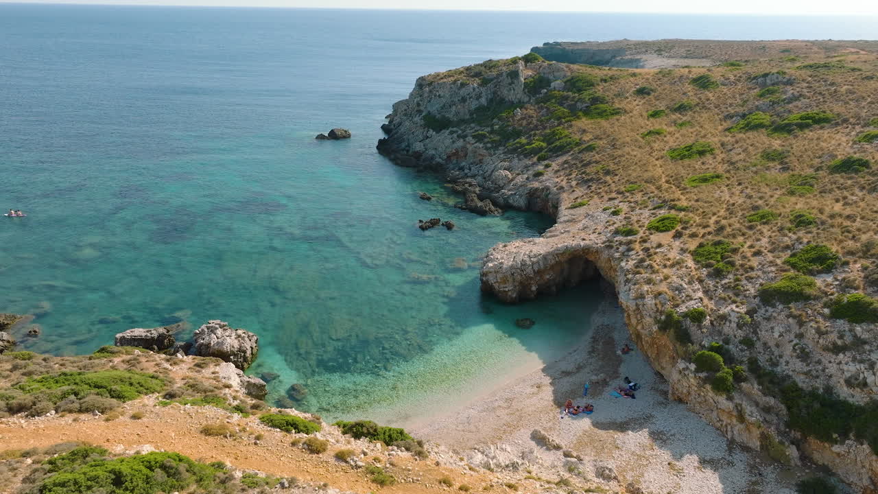 Hidden Cove Beach with Tourists