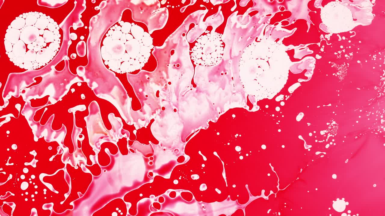 추상적인 액체 예술 - 빨간색과 색