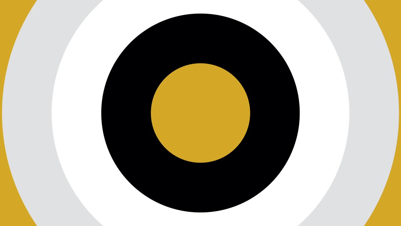 círculos de zoom en la variación de la paleta multicolor de moda. simple fondo gráfico de movimiento geométrico. animación sin costuras con formas básicas