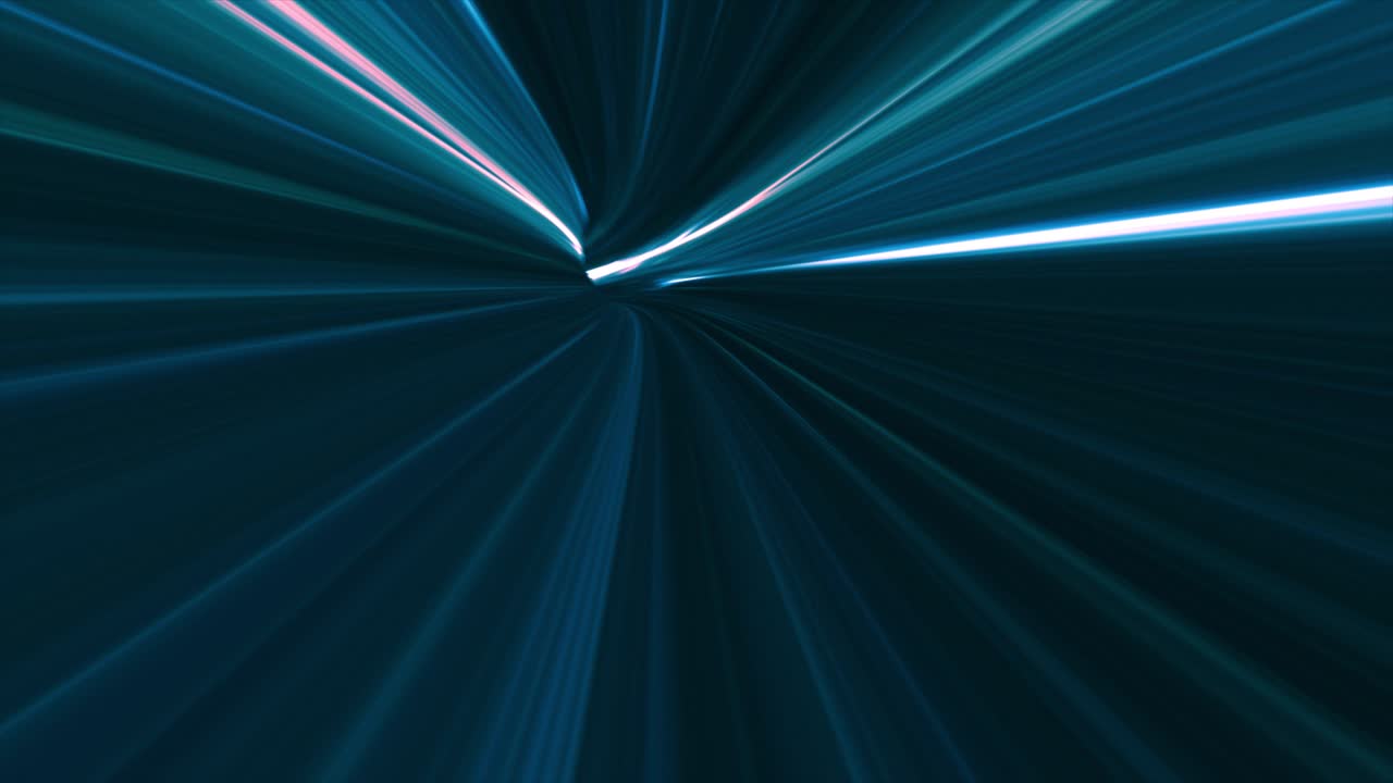 un agujero de gusano en el tiempo y el espacio, deformándose a través de la ciencia ficción. salto abstracto al espacio en el hiperespacio entre estrellas coloridas. volando a través del túnel de datos azul-púrpura. bucle sin costuras, animación 3d