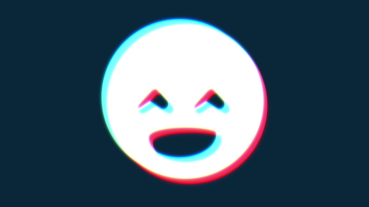 Shy hud holographic symbol on digital old tv screen seamless loop glitch