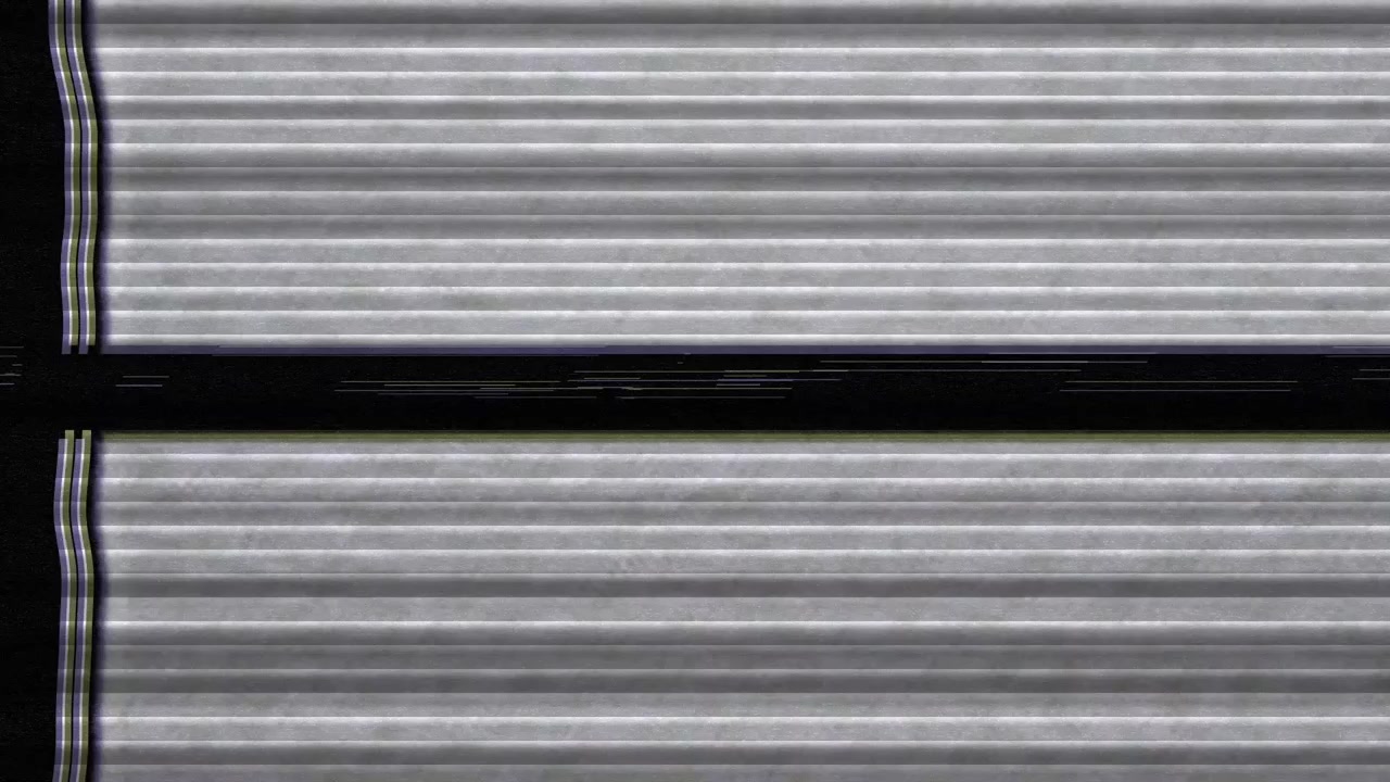 Abstract Glitch Effect on Moving Gray Blinds
