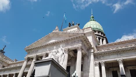 the national congress of argentina building with a clear blue sky above