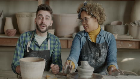potters in action