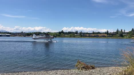 wasserflugzeuge gleiten anmutig auf nunns creek im campbell river, bc