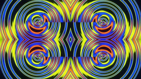 girar círculos brillantes de varios colores vj bucle