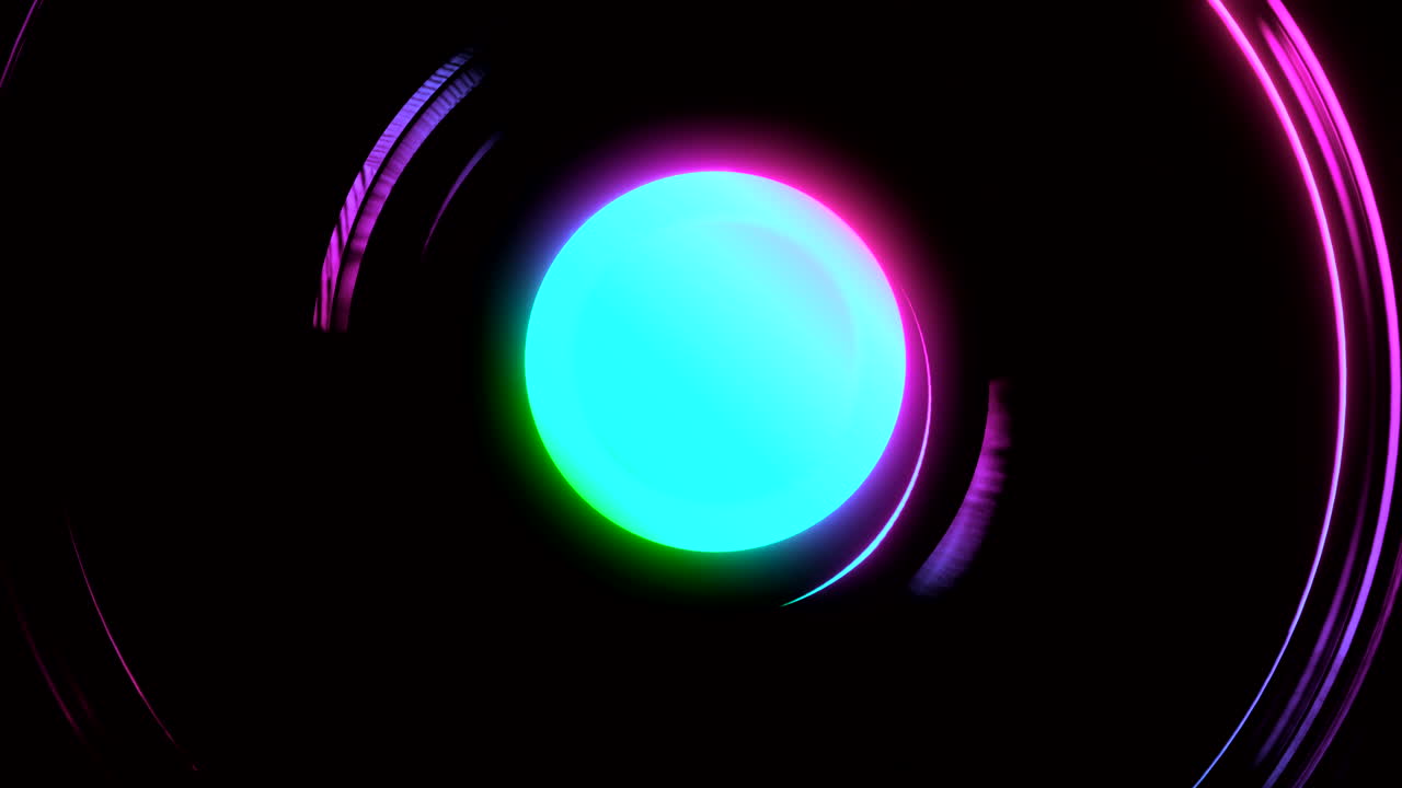 추상적인 네온 서클