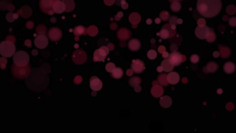 Motion-and-fly-red-particles-and-round-bokeh-on-dark-animation-background