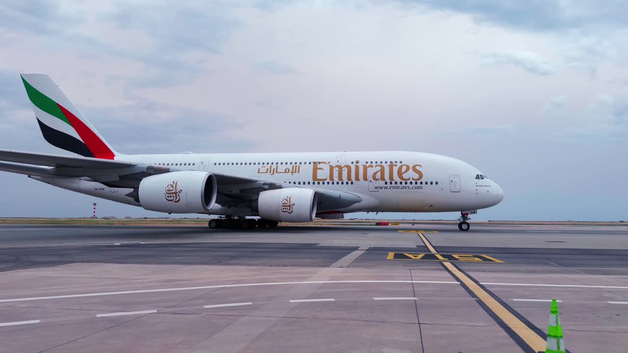 Emirates Airbus A380 at the Airport