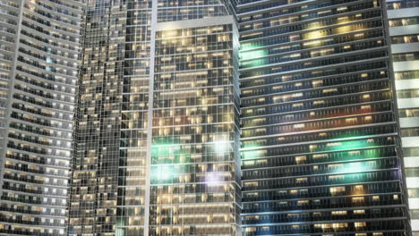 Night-architecture-of-skyscrapers-with-glass-facade