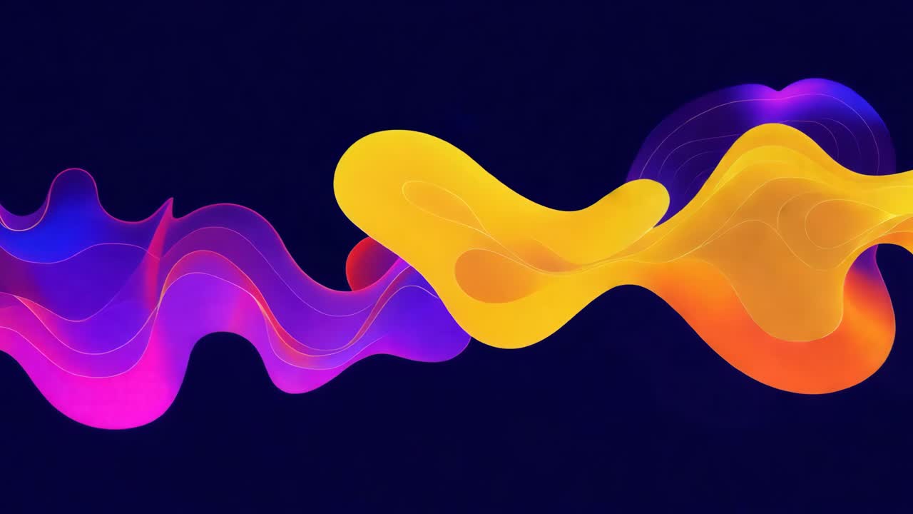 Abstract Colorful Liquid Waves
