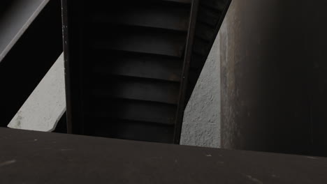 abstract, geometric steel stairway