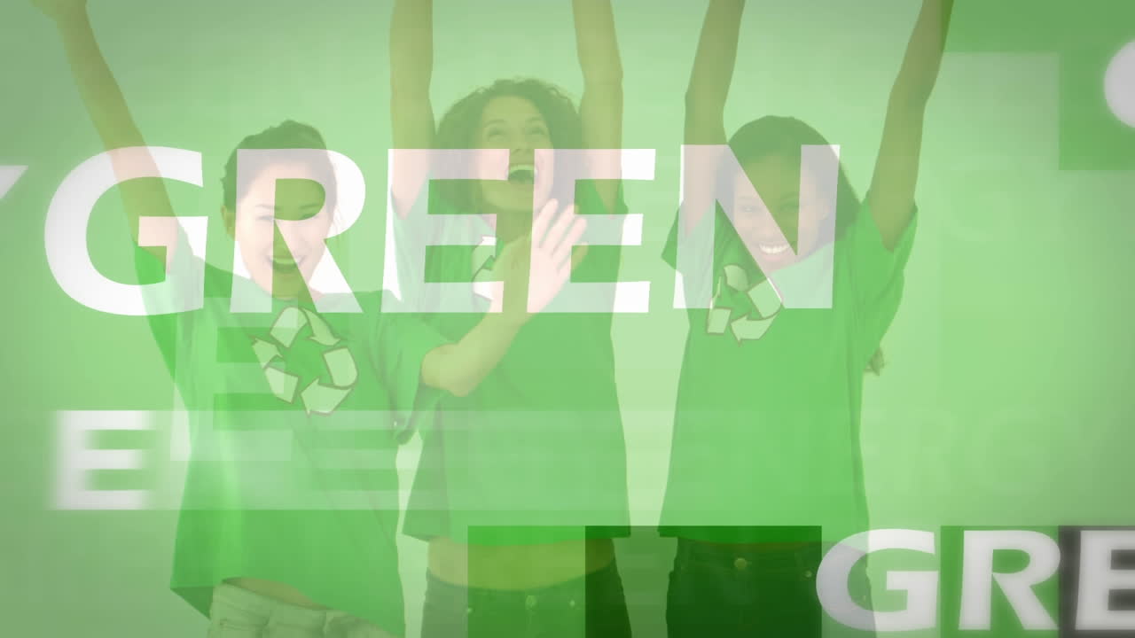 Energía verde escrito sobre un fondo verde