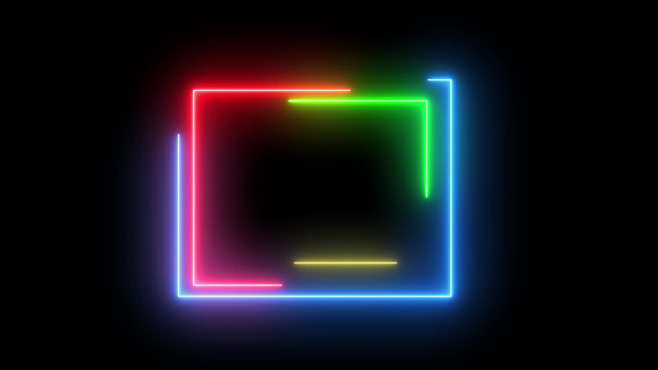 neón colorido girando abstracto creativo con neón, luz brillante.