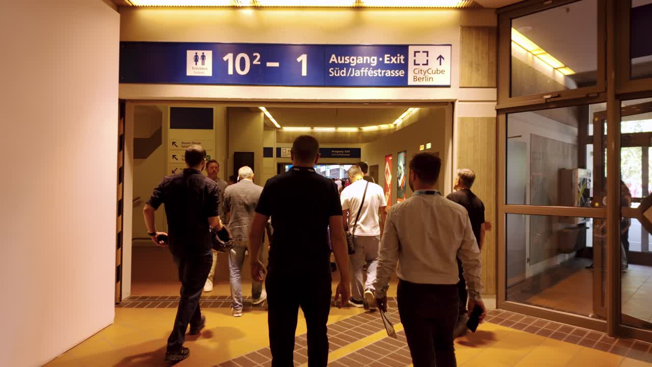 People walking to Pavilion 10 at IFA Berlin 2024 Messedame exhibition