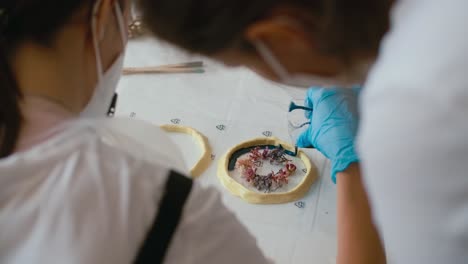 resin art project: creating floral coasters