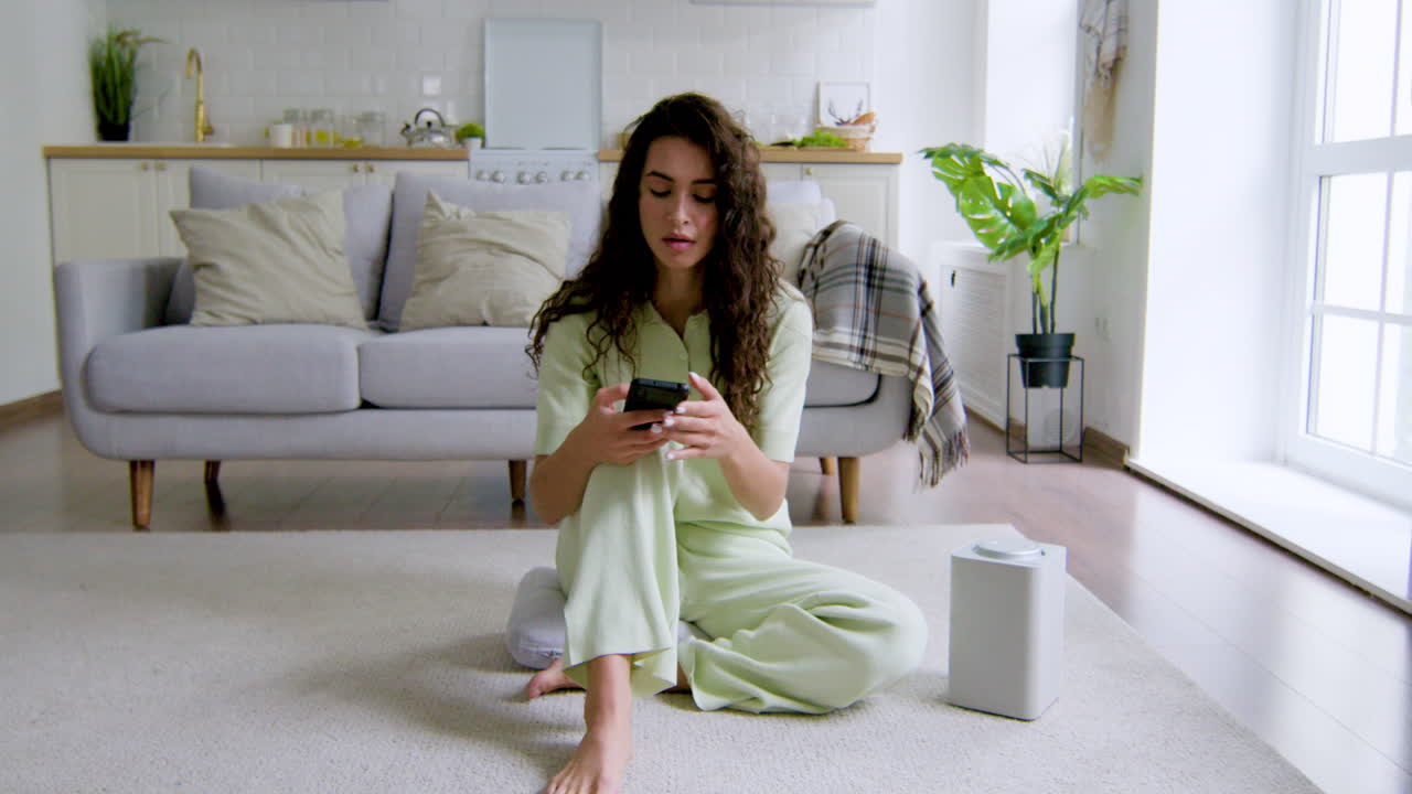 Woman in the living room