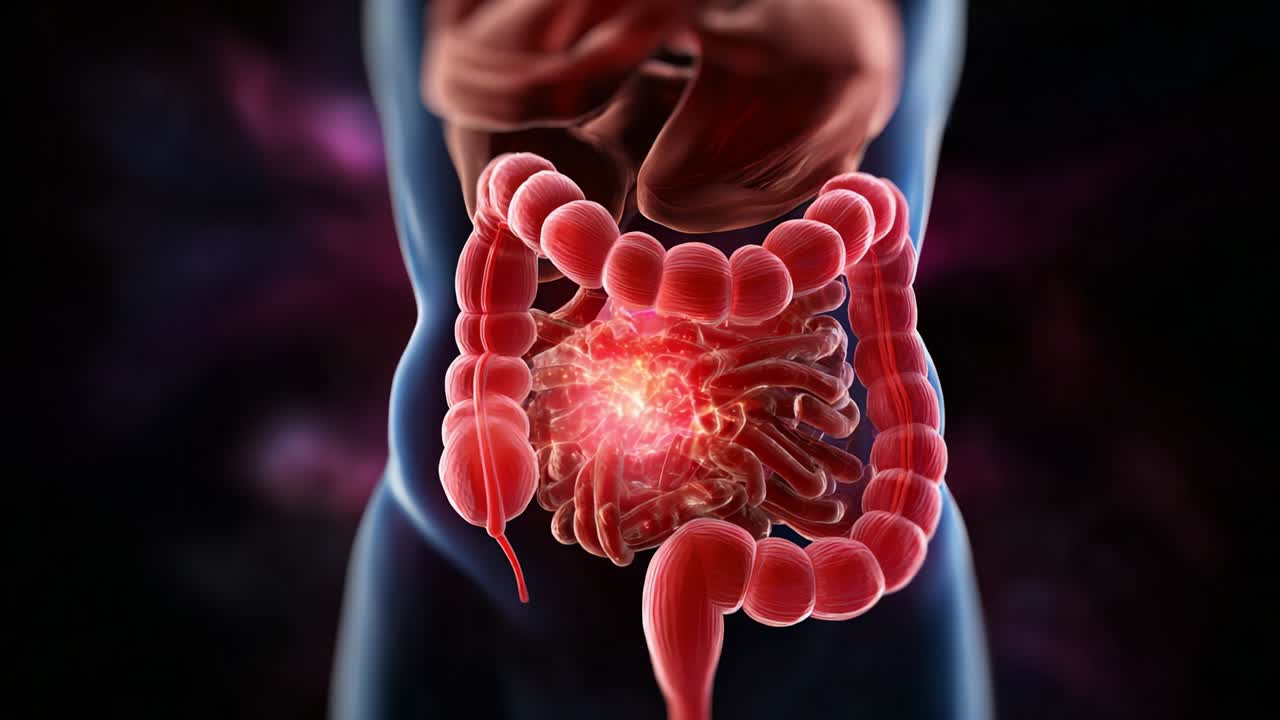 Anatomical Visualization of the Human Intestine: A Dynamic Representation of the Colon and its Functions Highlighting the Complex Structure and Vital Role in Digestive Health