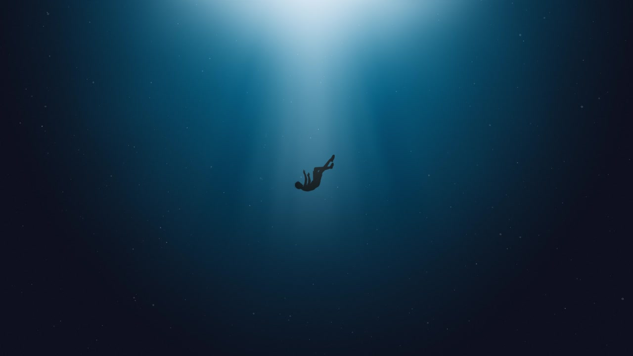 청년은 하늘에서 바다로 떨어져 물에 뜨지 못하고 익사한다.