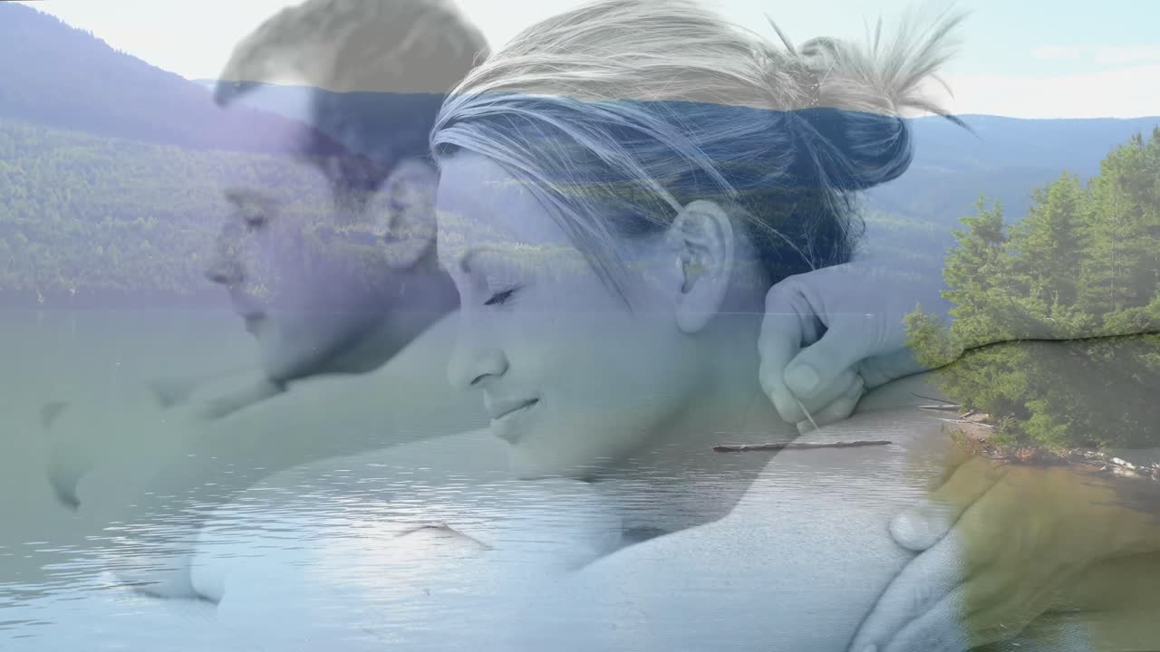 пара наслаждается массажем на мирном фоне