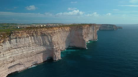 steep cliff on malta gozo island