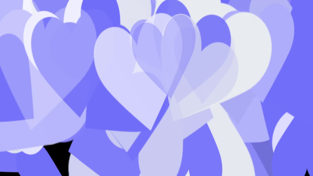 움직이는 심장이 있는 검은 바탕