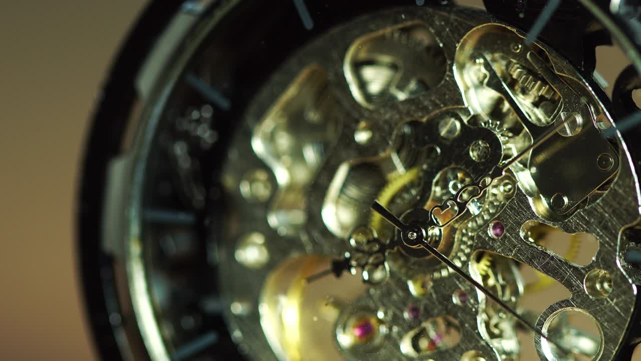 Closeup old pocket watch is rotating.
