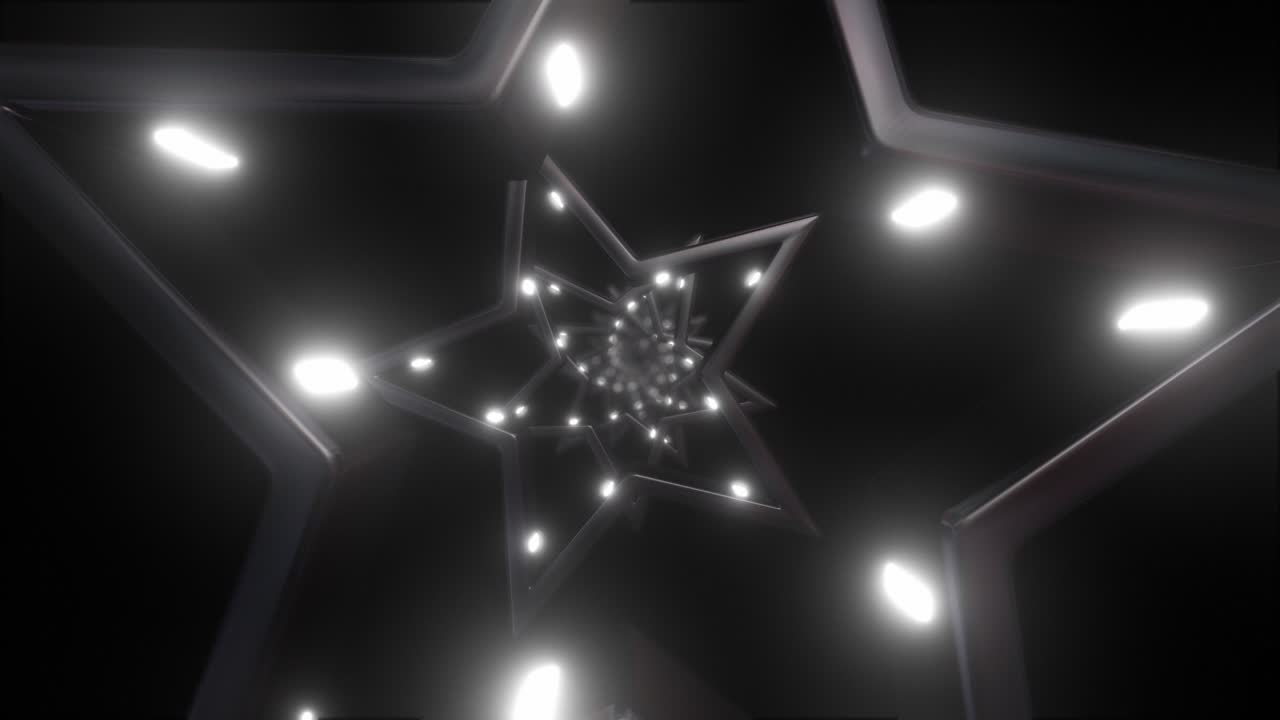 Abstract Star Tunnel 3D Render
