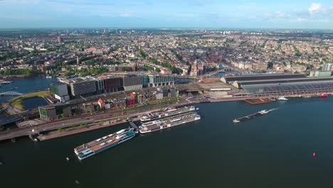 Vista-Aérea-De-La-Ciudad-Sobre-Amsterdam